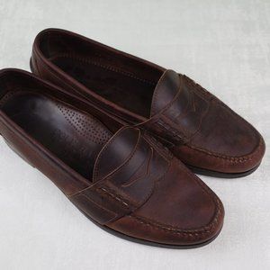 COLE HAAN MENS 9.5 D BROWN LOAFERS SHOES